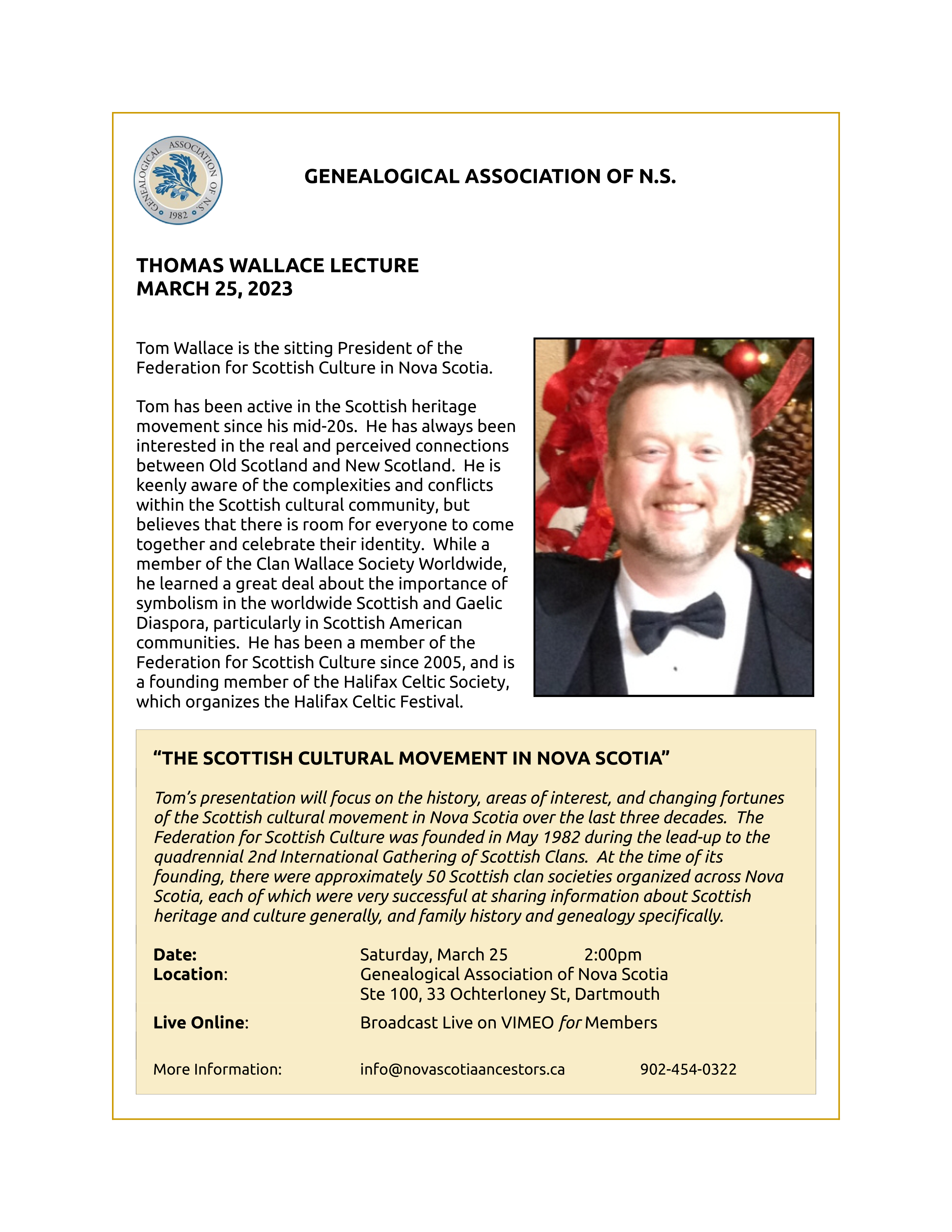 Genealogical Association Of Nova Scotia